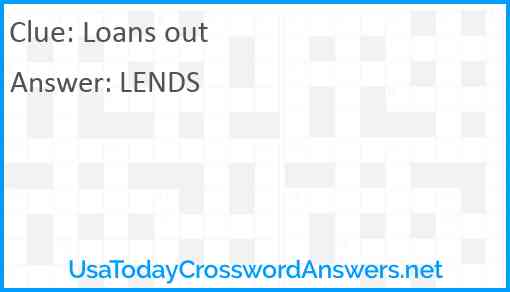 Loans out Answer