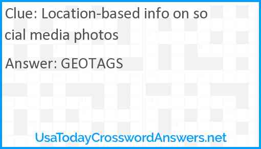 Location-based info on social media photos Answer