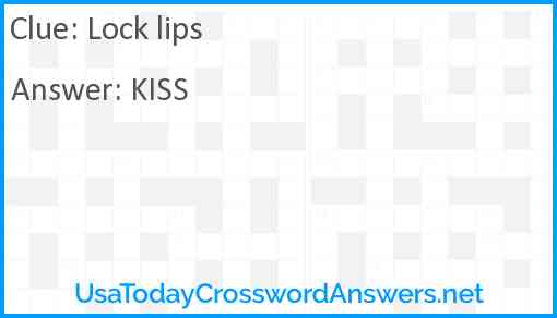 Lock lips Answer