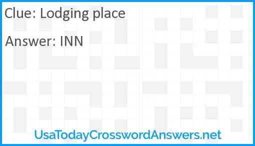 Lodging place Answer