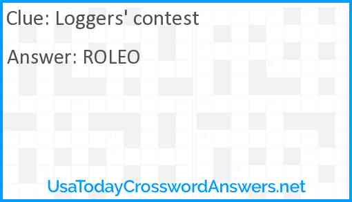Loggers' contest Answer