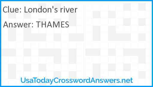 London's river Answer