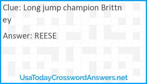 Long jump champion Brittney Answer