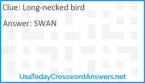 Long-necked bird Answer