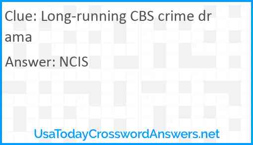 Long-running CBS crime drama Answer