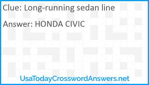 Long-running sedan line Answer