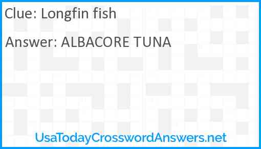 Longfin fish Answer