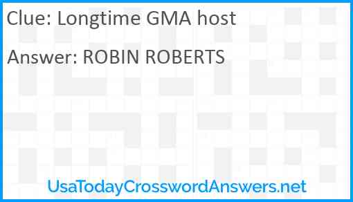 Longtime GMA host Answer