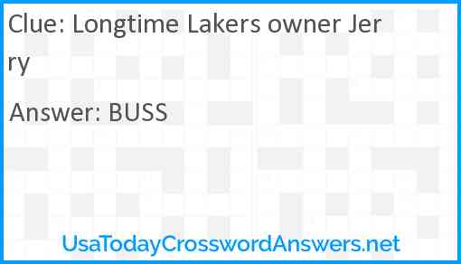 Longtime Lakers owner Jerry Answer