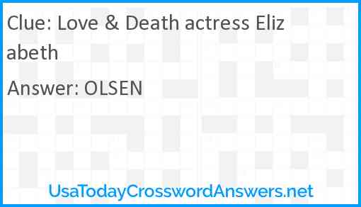 Love & Death actress Elizabeth Answer