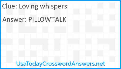 Loving whispers Answer