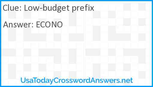 Low-budget prefix Answer