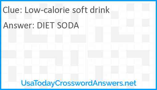 Low-calorie soft drink Answer