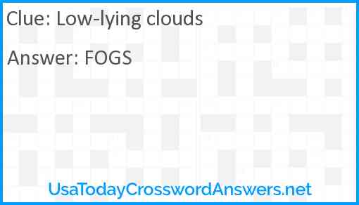 Low-lying clouds Answer