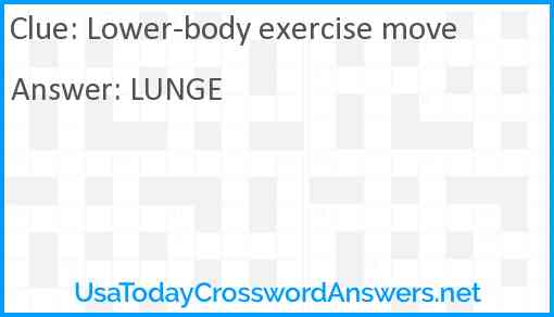 Lower-body exercise move Answer
