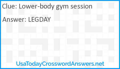 Lower-body gym session Answer