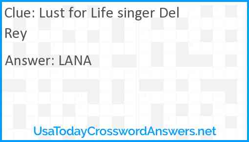 Lust for Life singer Del Rey Answer