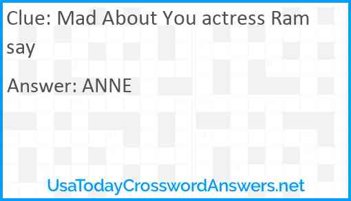 Mad About You actress Ramsay Answer
