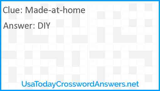 Made-at-home Answer