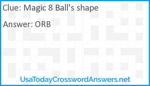 Magic 8 Ball's shape Answer