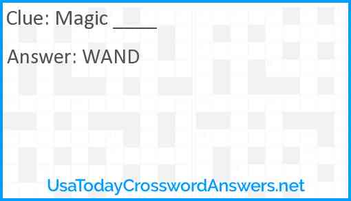 Magic ____ Answer