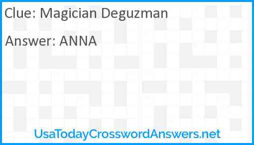 Magician Deguzman Answer
