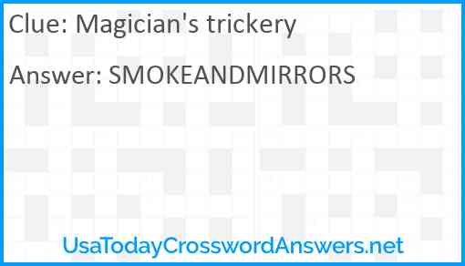 Magician's trickery Answer