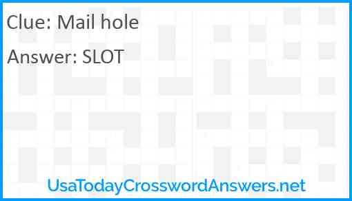 Mail hole Answer