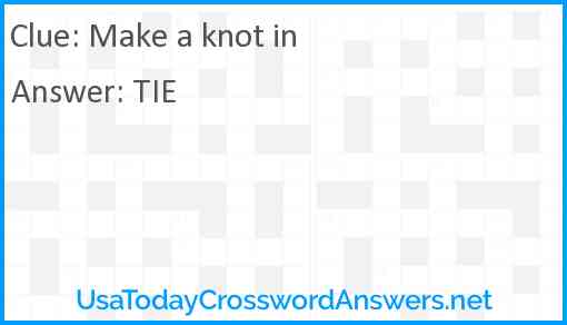 Make a knot in Answer