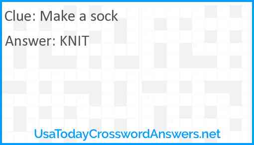 Make a sock Answer