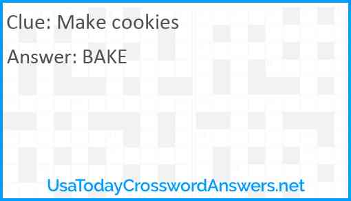 Make cookies Answer