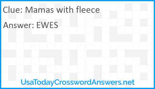 Mamas with fleece Answer