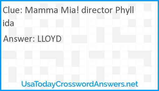 Mamma Mia! director Phyllida Answer