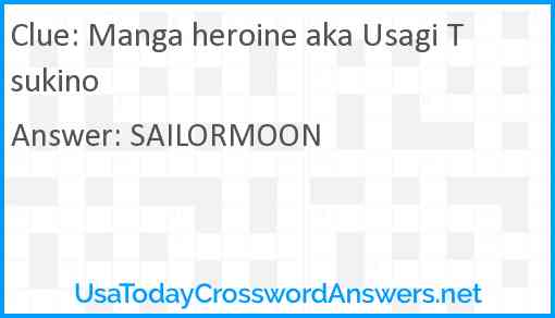 Manga heroine aka Usagi Tsukino Answer