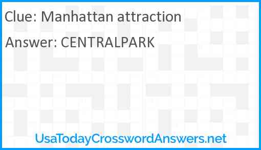 Manhattan attraction Answer