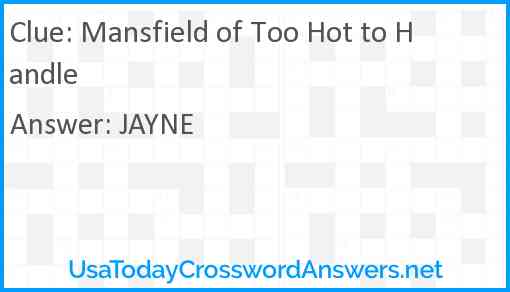 Mansfield of Too Hot to Handle Answer