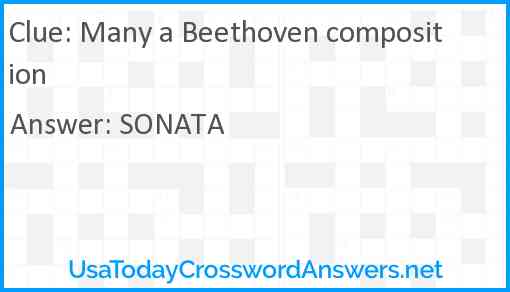 Many a Beethoven composition Answer