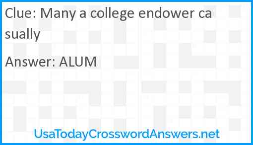 Many a college endower casually Answer