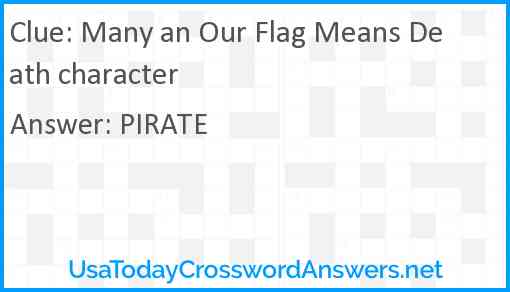 Many an Our Flag Means Death character Answer