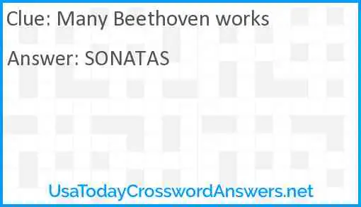 Many Beethoven works Answer