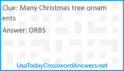 Many Christmas tree ornaments Answer