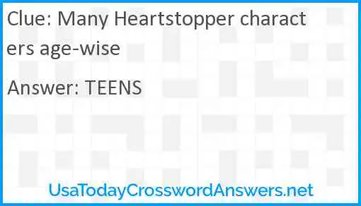 Many Heartstopper characters age-wise Answer