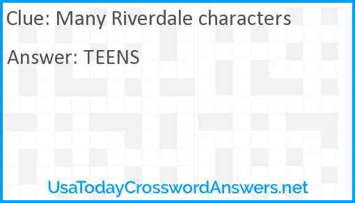Many Riverdale characters Answer