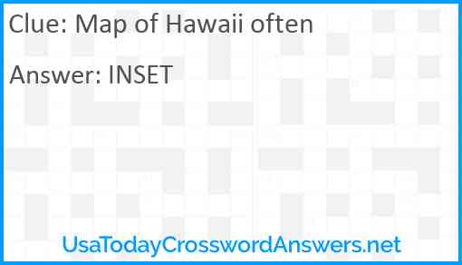 Map of Hawaii often Answer