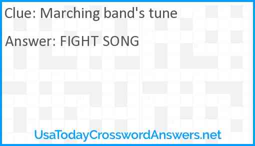 Marching band's tune Answer