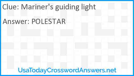 Mariner's guiding light Answer