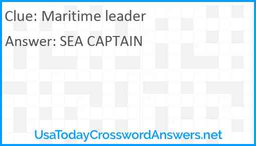 Maritime leader Answer