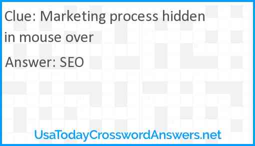 Marketing process hidden in mouse over Answer