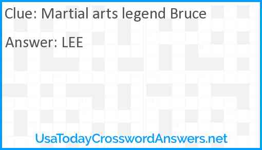 Martial arts legend Bruce Answer