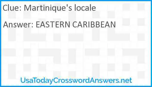 Martinique's locale Answer